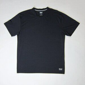 Everlast Sport Wicking Black T Shirt Adult Mens Gym Short Sleeve Breathable Sz L